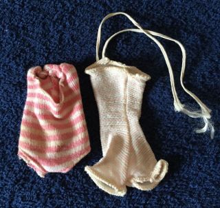 Vintage Early 60s Clone Barbie Miss Babette Annette Set 2 Orig Swimsuits Eegee 2