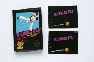 1985 Vintage Nintendo Nes Kung Fu Empty Box And Instruction Book - No Game Rare