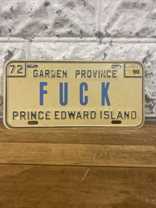 Antique 1972 Prince Edward Island License Plate Garden Province
