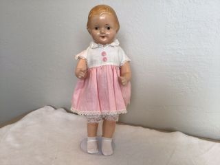 Vintage 1930s Effanbee Composition Cloth Baby Dainty Doll 14 " Tall