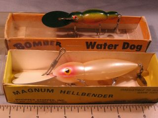 Vintage Bomber Water Dog & Whopper Stopper Magnum Hellbender