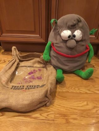 Vintage 1987 Video Vegetable Couch Potato Telly Tater With Burlap Sack