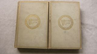 Set Of 2 Old Antique Books Venetian Life By William Howells 1891 Gc