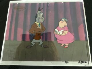 Ren And Stimpy Hand Painted Animation Cel With Mr Horse With,  Very Rare