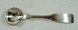Coin Silver William Pratt,  Boston,  Ma Ca 1840 Salt Spoon