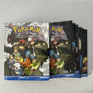 Pokemon Black & White Set 1 Manga Comic Book Box Set Vol 1 - 8 English Rare