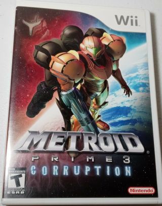 Rare Vintage Hard To Find Wii Metroid Prime 3 Corruption Complete,