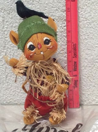 Annalee Mobilitee Doll Vintage Large Thanksgiving Mouse Scarecrow