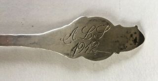 Sterling Souvenir Spoon,  1912,  California,  Bear,  Grapes 2