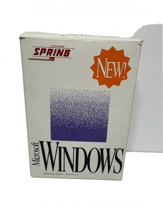 Spring Microsoft Windows Version 3.  1 Operating System 3.  5 Floppies Rare