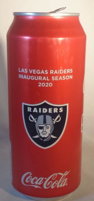 2020 Las Vegas Raiders Inaugural Season Coca - Cola Red Can Limited Edition Rare