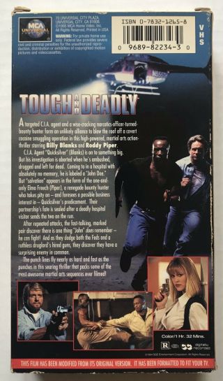 Tough and Deadly VHS Rare 1995 Billy Blanks Roddy Piper MCA Universal SGE 3