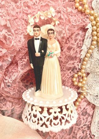 Wedding Cake Topper,  Vintage,  1950 