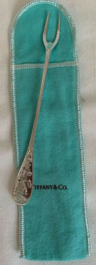 Rare Tiffany & Co Audubon Sterling Silver Olive Fork - 6 Inches