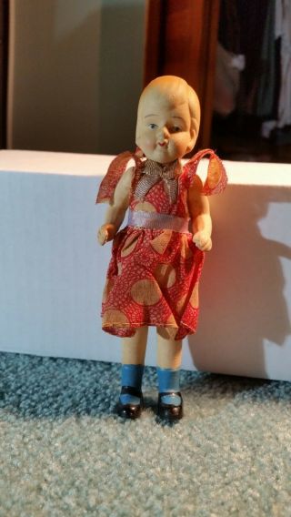 Vintage Bisque Jointed Baby Doll Made In Occupied Japan Small (6 ")