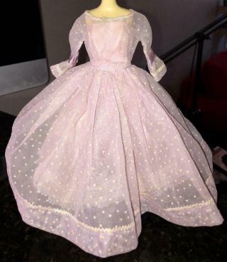 Vintage Barbie Clone Plantation Southern Belle Pink Lace Dress