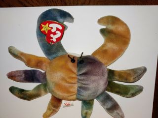 Claude The Crab Ty Beanie Baby Rare Colors 1996