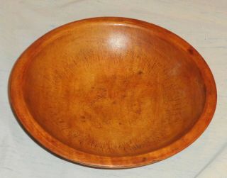 Primitive Antique Wood Wooden Bowl Wide Take A Look About 9 " Wide