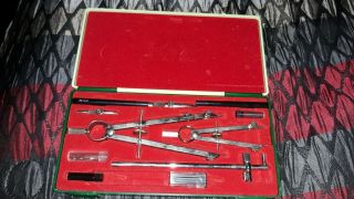 Antique Tool K&e Keuffel & Esser Co.  Drafting Set - Made In Germany