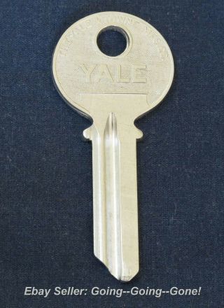 Very Rare Yale & Towne Y1 5 Pin Uncut Key Blank Yale 8 999 Aluminum Nos