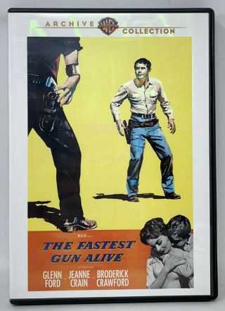 The Fastest Gun Alive Dvd Glenn Ford,  Jeanne Crain,  Broderick Crawford Rare Oop