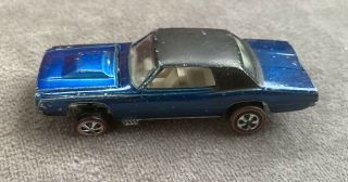 Rare 1967 Redline Hot Wheels Blue Custom T - Bird Vintage