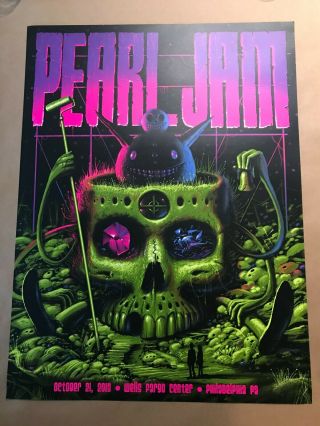 Rare Pearl Jam Philadelphia Concert Poster 2013  Soto
