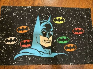 Vintage 1989 Batman And Joker Dc Comic Pillow Case Bed Linens Rare