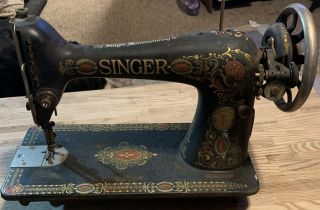 Antique 1910 Singer 66 Red Eye 15 Treadle Sewing Machine Head G9279515