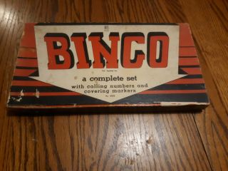 Antique Milton Bradley Bingo No.  4002 - 1930 