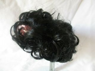 Vintage Antique Doll Wig Black Curly 100 Modacrylic Japan Made In China 14 " - 15 "