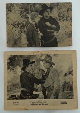Rare 2x Western Silent Film Movie Lobby Card The Lone Star Ranger William Farnum