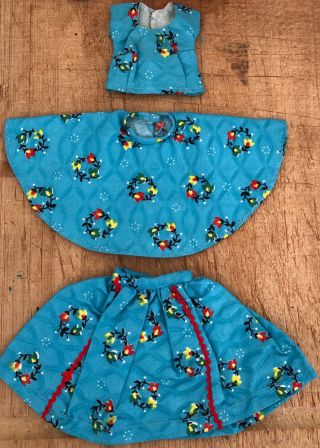 Vintage Swirl Skirts/blouse For 10 " Vogue Jill/ Little Miss Revlon Doll Handmade