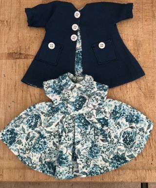 Vintage Matching Dress/coat Set For 10 " Vogue Jill/ Little Miss Revlon Doll