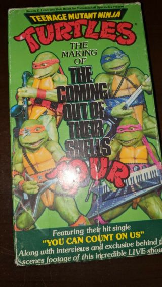 Teenage Mutant Ninja Turtles Vhs Making Of Coming Out Of Their Shells Tour Rare