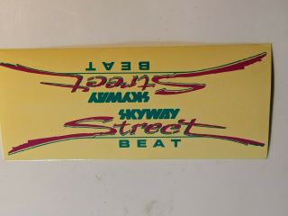 Nos Vintage Skyway Street Beat Decals Bmx Bicycle Racing Rare Stickers