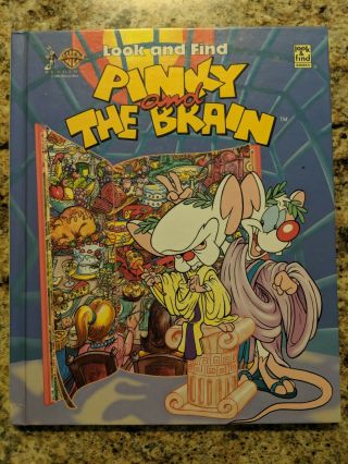 Vtg Rare Pinky And The Brain Collector Look & Find Book 1996 Wb Warner Brothers