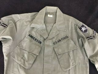 Rare Usaf Air Police Security Jungle Jacket Silk Patch Vietnam Era