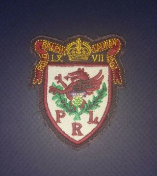 Rare Polo Ralph Lauren Dragon Shield Crest Patch
