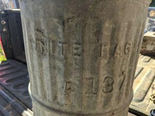 Rare Antique Embossed White Eagle Gas Oil Kerosean Galvanized Can 10 Gallon 2