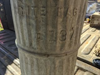Rare Antique Embossed White Eagle Gas Oil Kerosean Galvanized Can 10 Gallon 3