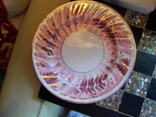 Allertons Pink Luster Plate Antique Staffordshire England Copper Gaudy