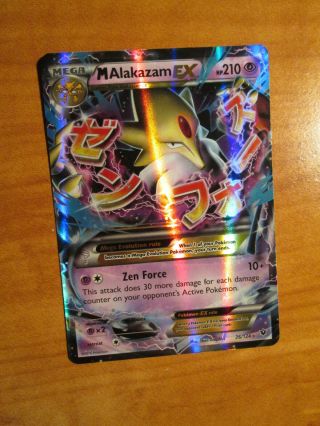 Nm Mega Pokemon M Alakazam Ex Card Fates Collide Set 26/124 Xy X Y Ultra Rare