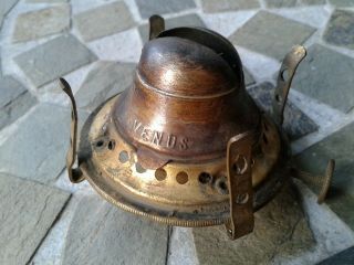 Antique E Miller Co.  " Venus " Brass Oil Kerosene Lamp Burner 7/8 " Threading