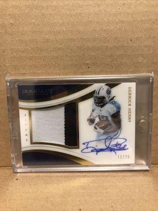 2018 Panini Immaculate Football Derrick Henry Auto Patch Rare Invest 16/25