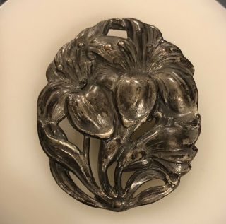 Antique Art Nouveau Victorian Flower Pin/brooch And Pendant