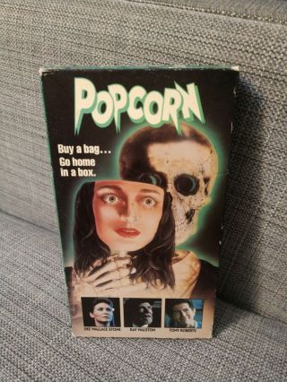 Popcorn Vhs Slasher Gore Horror Rare Cult Htf