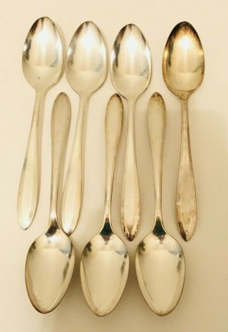 7 Oneida Community Patrician 1914 Silverplate Serving Dinner Spoons