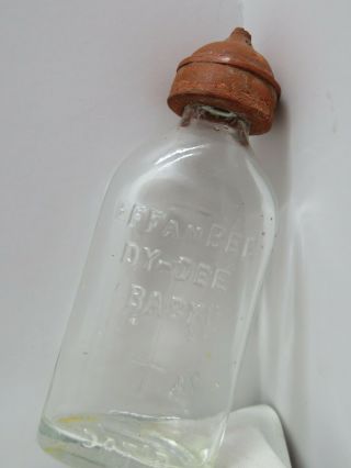 Vintage Effanbee Dy - Dee Dydee Baby Doll Glass Bottle With Rubber Nipple