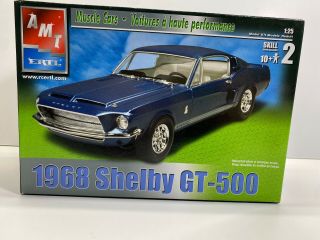 Amt 1:25 Scale 1968 Ford Mustang Shelby Gt - 500 Boxed Model Kit